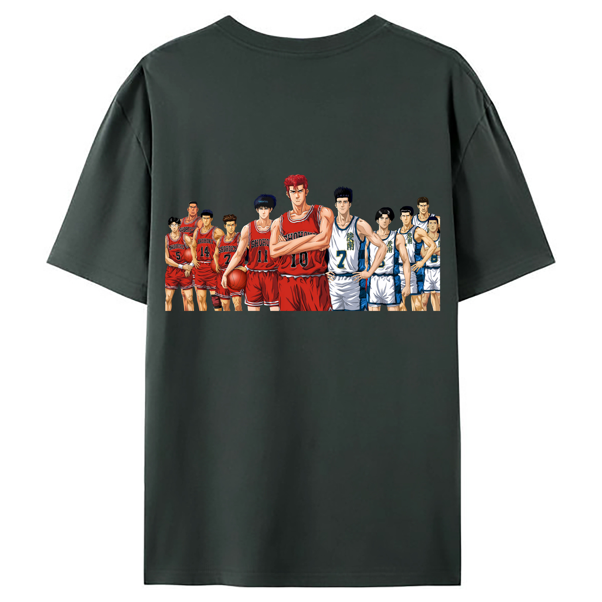 （画像用） SLAM DUNK／スラムダンク 綿100％ メンズ半袖Tシャツ（バックプリント） 通気性